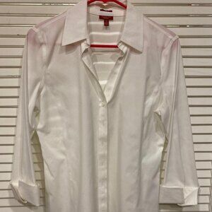 Talbots Classic Crisp White Blouse